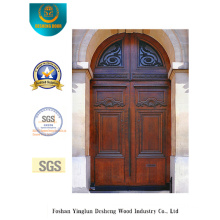 Classic European Security Steel Door with Carving and Glass (m2-1009)